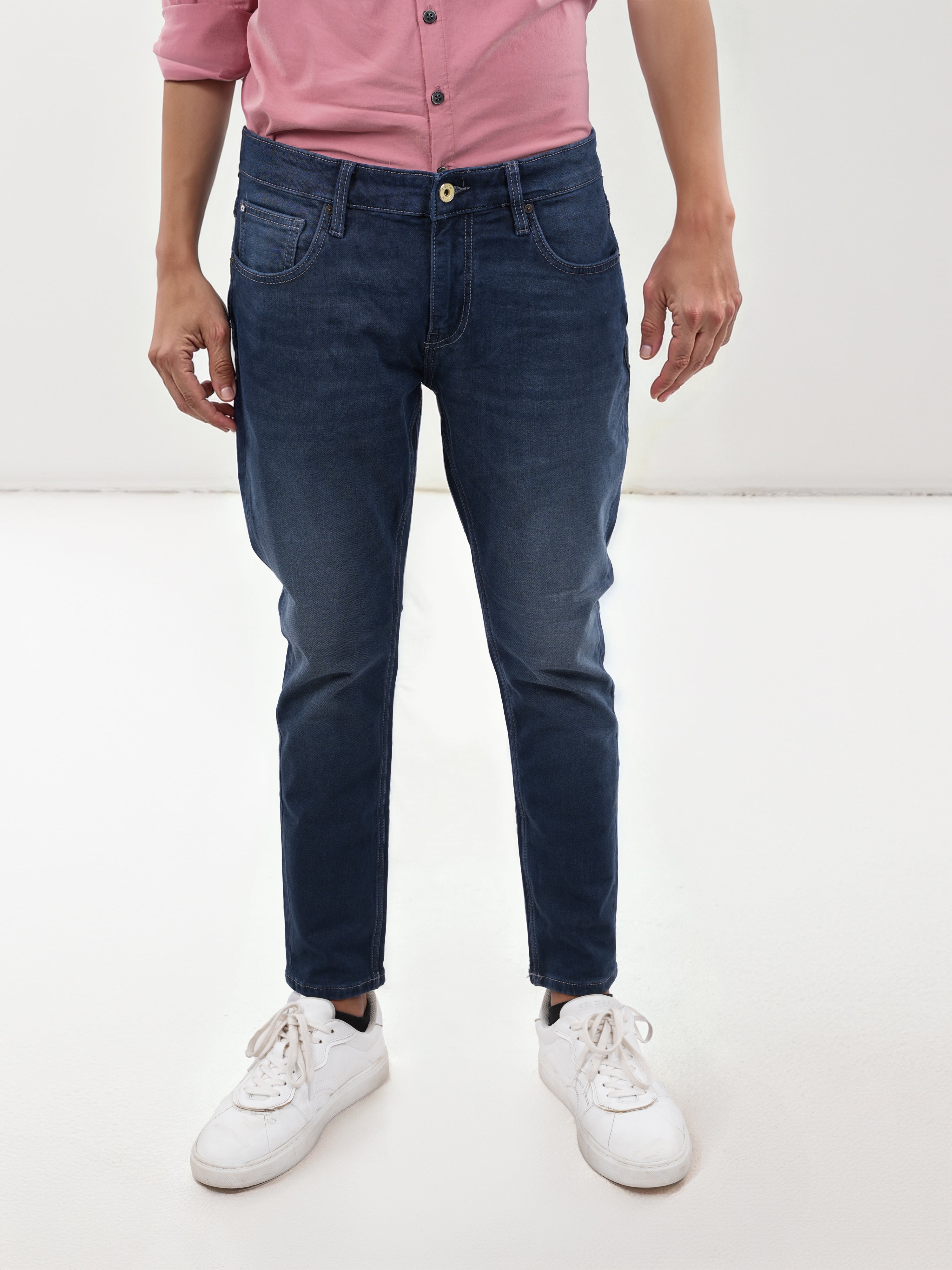 Blue Skinny Ankle Length Jeans