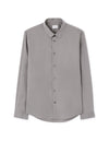 Celio Men Grey Solid Slim Fit Cotton Shirts