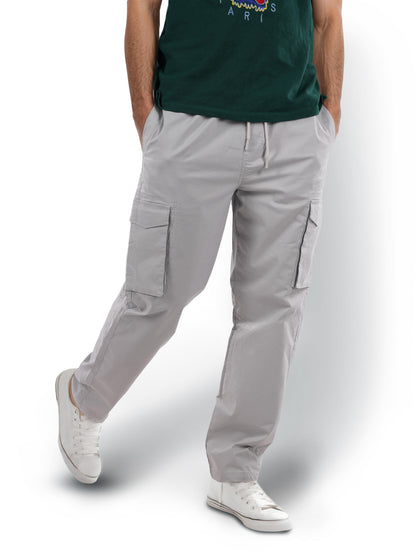 Grey Slim Fit Cargos