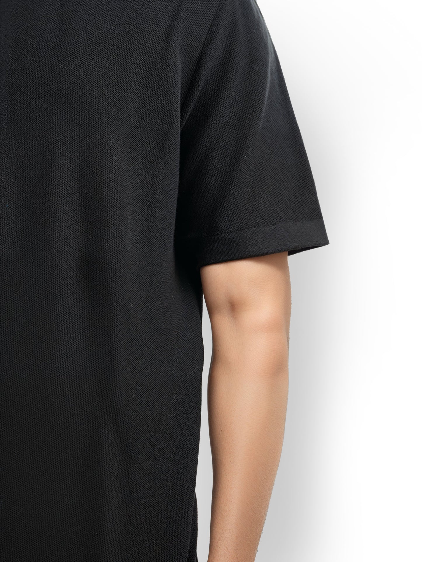 Black Solid Cotton Shirt