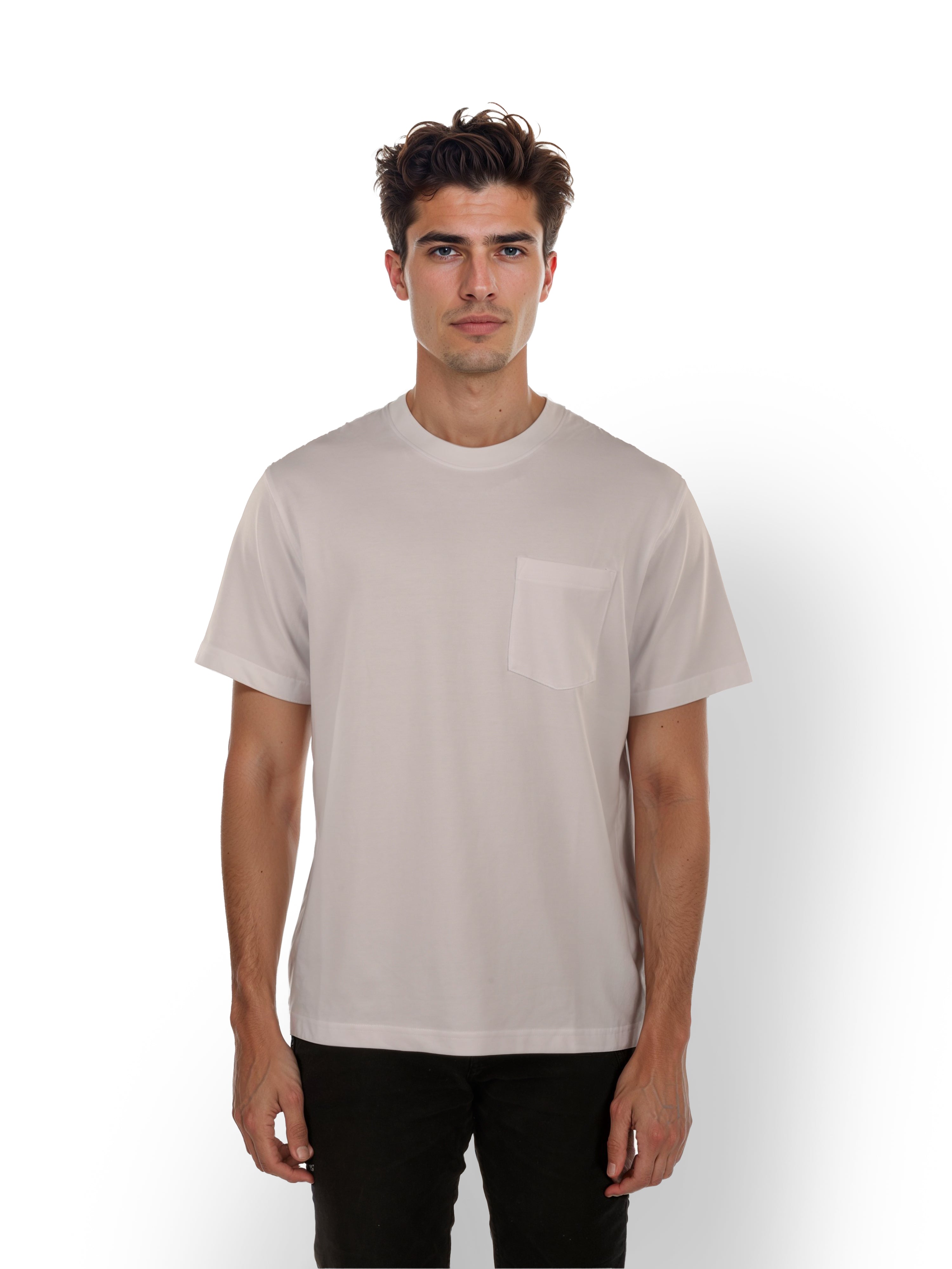 White Solid Cotton T-shirt