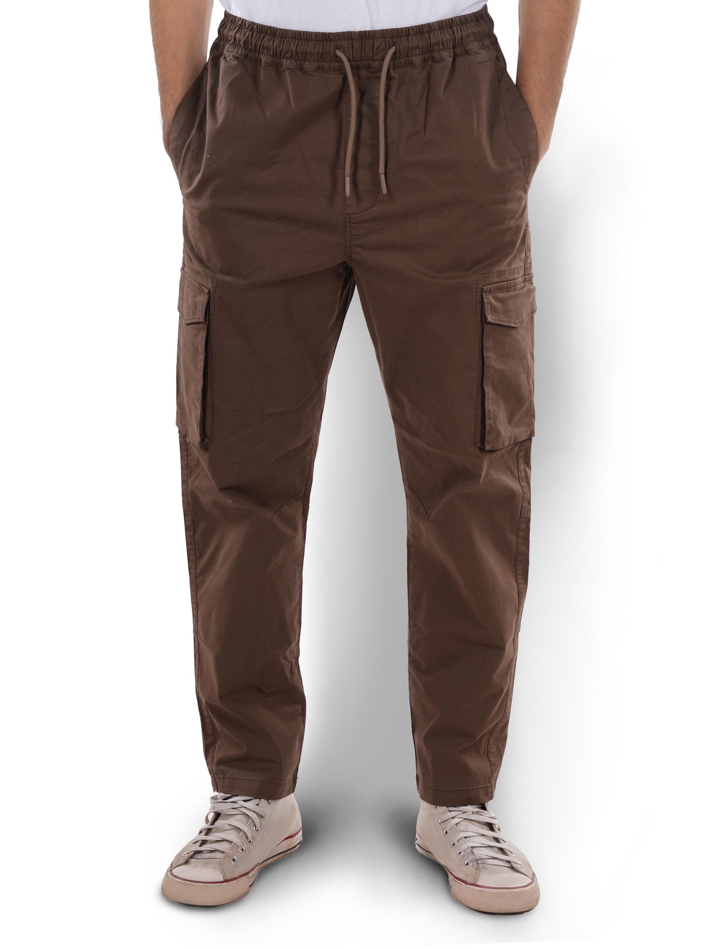 Brown Straight Fit Cargos