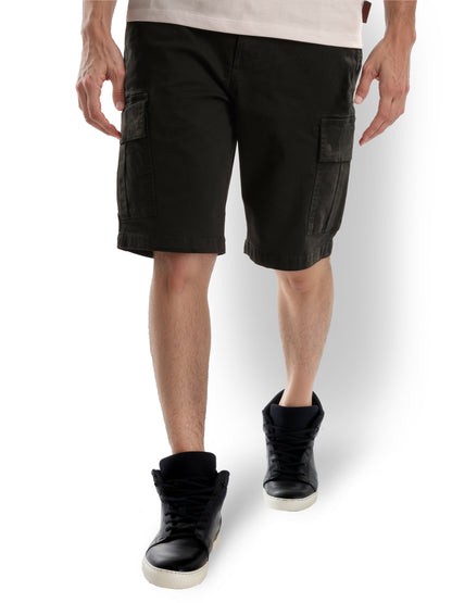 Black Regular Fit Shorts