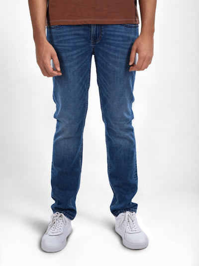 Celio* Cotton Straight Slim Fit Blue Jean