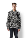 Celio* Printed Regular Fit Viscose Black Shirt