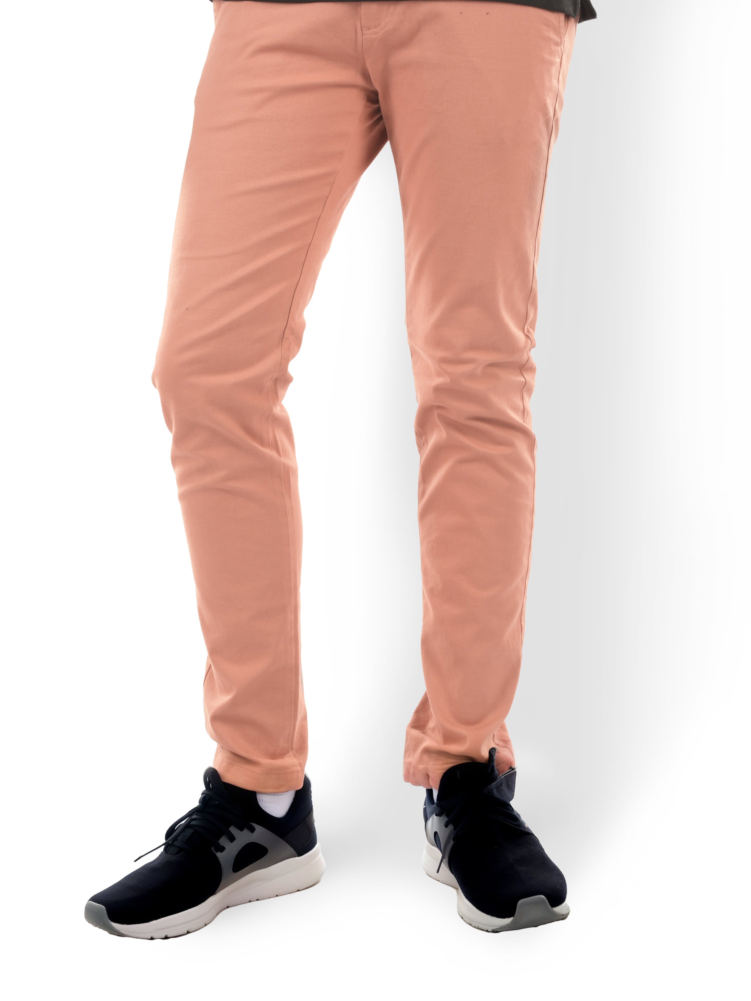 Peach Slim Fit Trousers