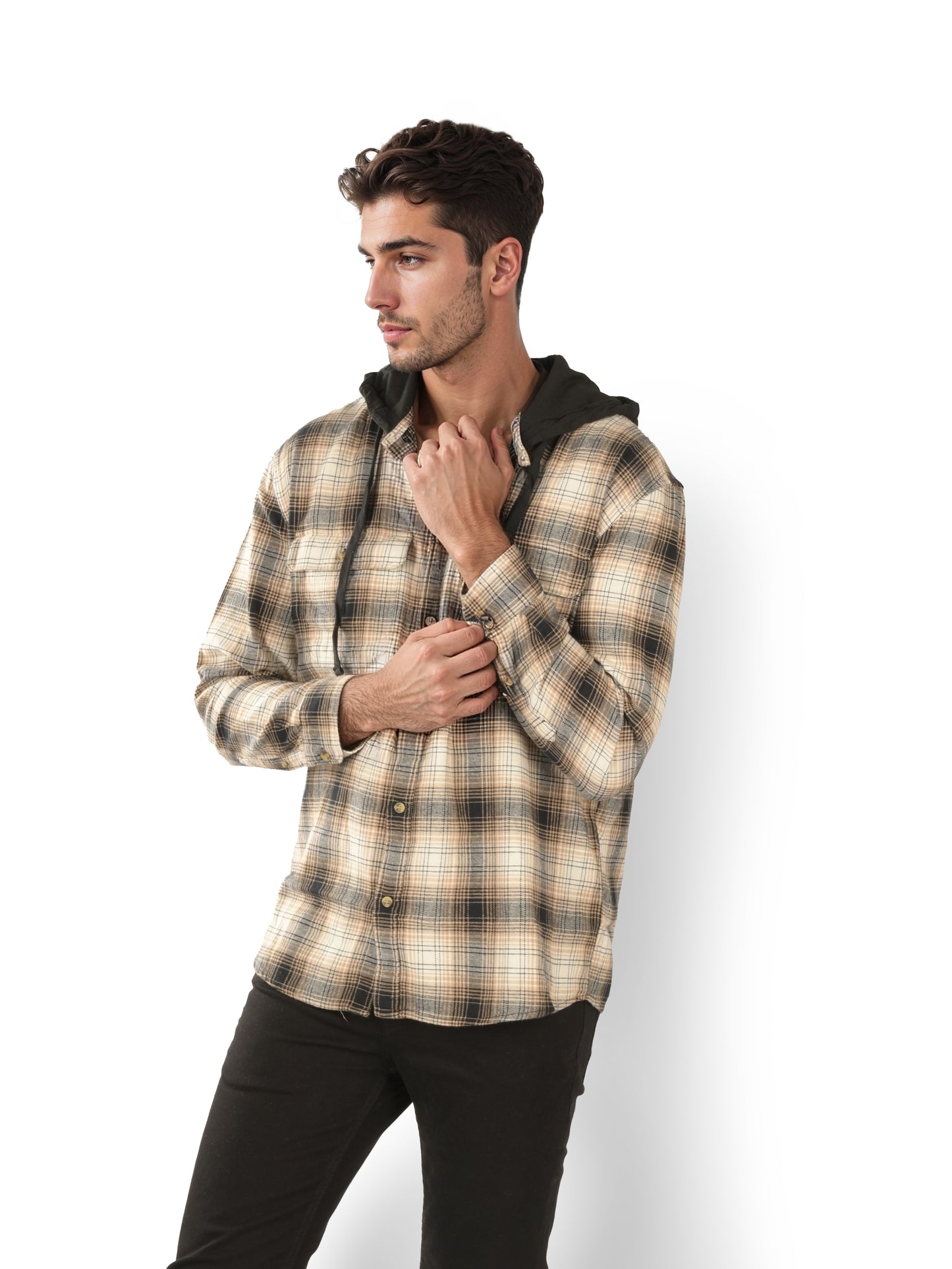 Black Checks Cotton Shirt