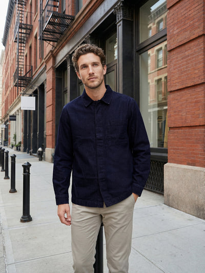 Celio Mens Navy Solid Regular Fit Cotton Shirts