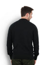 Celio* Solid Regular Fit Cotton Black Sweater