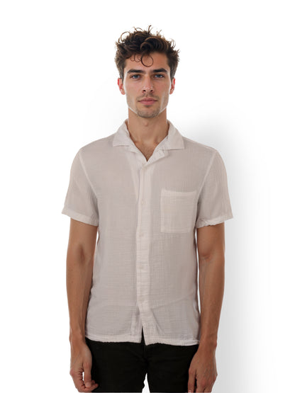 White Solid Cotton Shirt