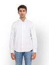 Celio* Solid Regular Fit Cotton White Shirt