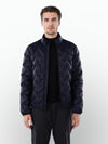 Celio* Solid Regular Fit Polyamide Navy Blue Jacket