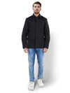 Celio* Solid Oversized Cotton Black Shirt
