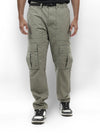 Celio* Cotton-Blend Straight Fit Olive Trousers