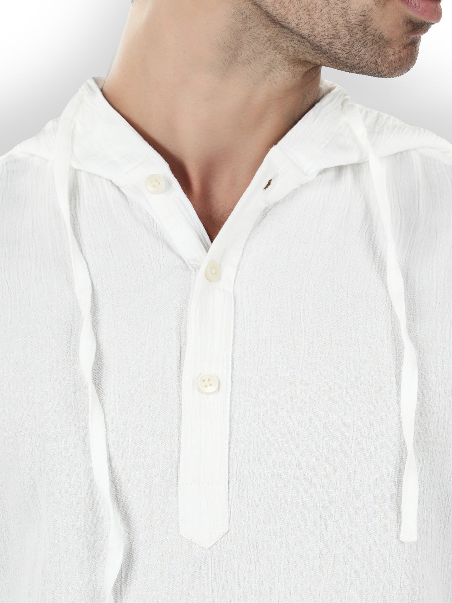 White Solid Cotton Shirt