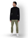 Celio* Solid Regular Fit Viscose Black Sweater