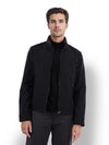 Celio* Solid Regular Fit Polyester Black Jacket