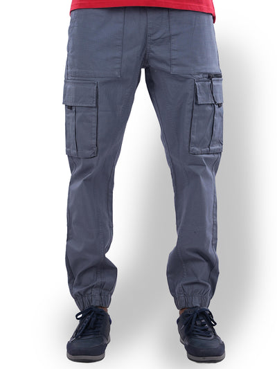 Celio* Cotton Straight Fit Grey Trouser