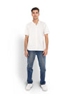 Celio* Solid Regular Fit Cotton White Shirt