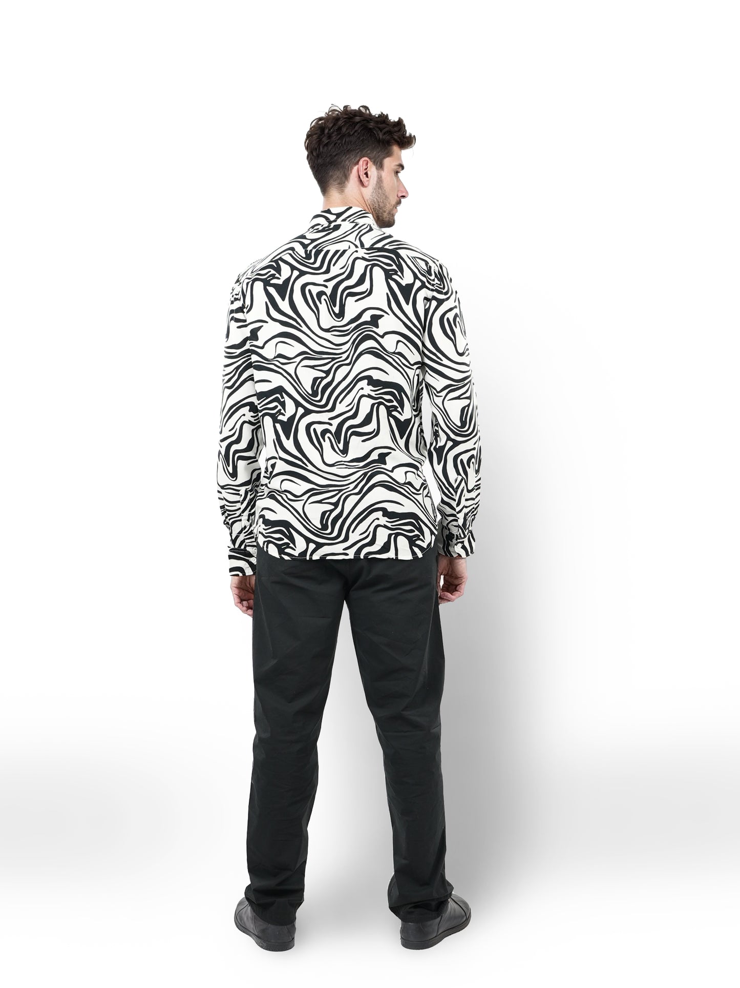 White Printed Viscose Shirt