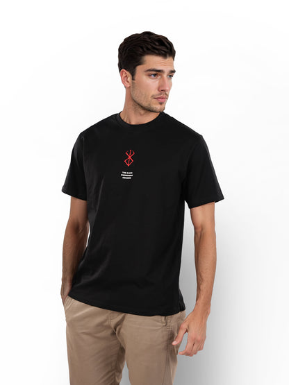 Berserk - Black Printed Cotton T-shirt