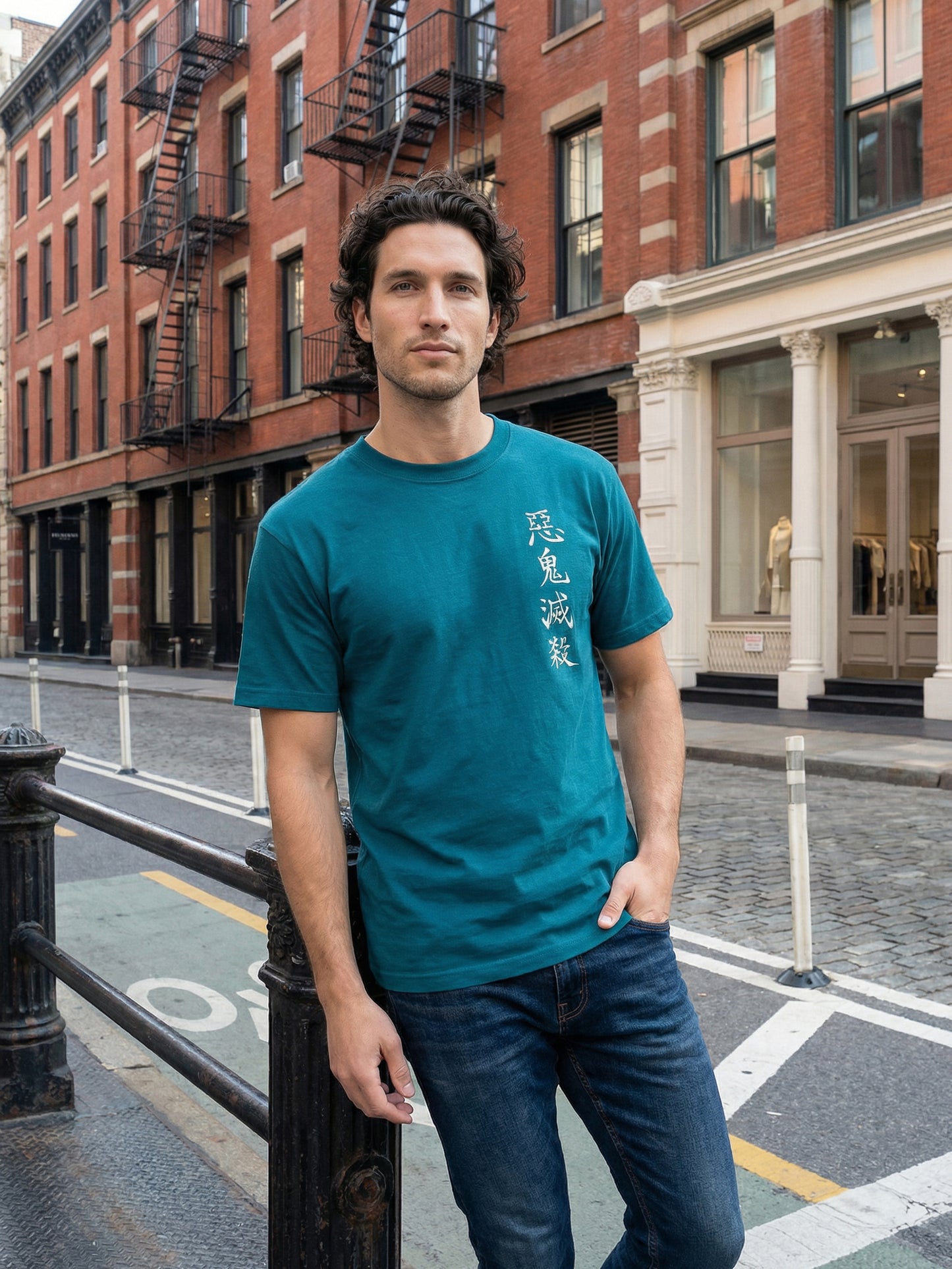 Celio Mens Blue Printed Regular Fit Cotton T-Shirts