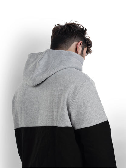 Grey Colourblock Cotton Sweatshirt