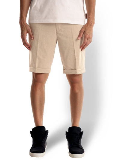 Celio* Polyester Regular Fit Beige Shorts
