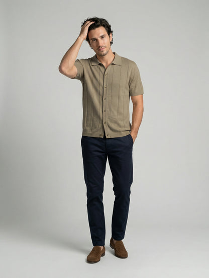 Celio Mens Beige Solid Regular Fit Cotton T-Shirts