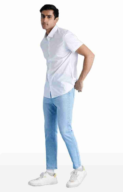 Blue Tapered Fit Jeans