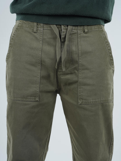 Green Straight Fit Trousers