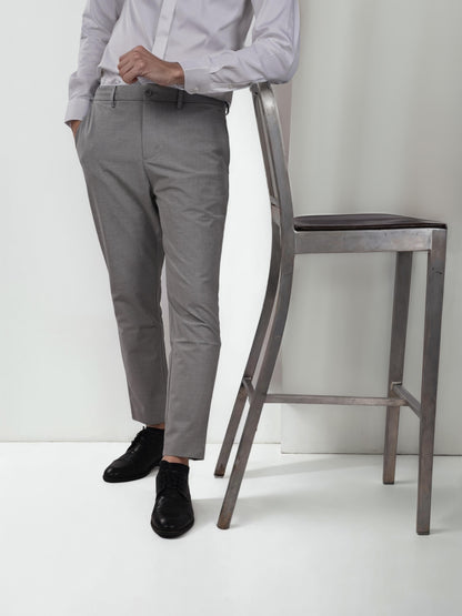 Grey Regular Fit Trousers