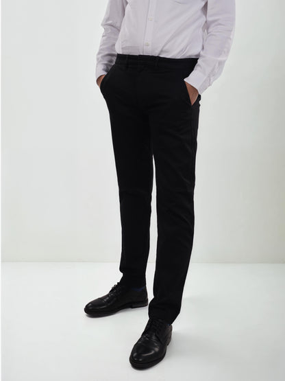 Black Straight Fit Trousers