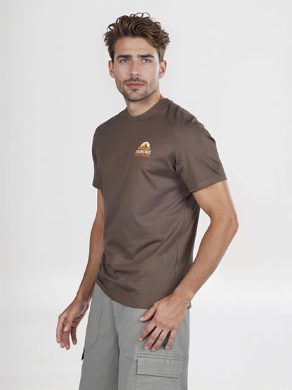 Celio* Chamonix Regular Fit Cotton Olive T-Shirt
