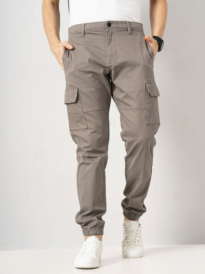 Celio* Cotton Slim Fit Beige Trouser