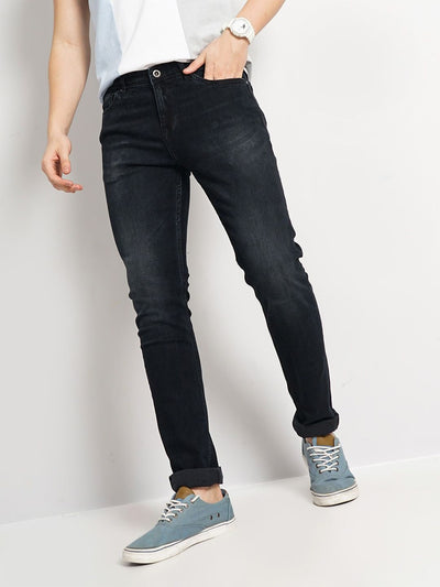 Celio* Cotton Slim Fit Black Jean