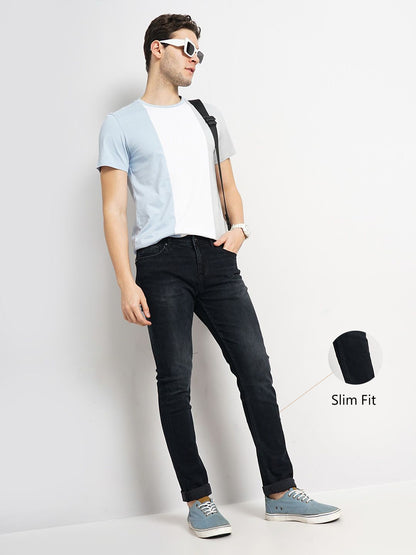 Celio* Cotton Slim Fit Black Jean