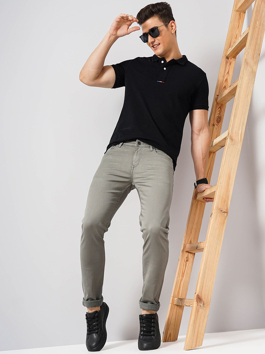 Celio* Cotton Slim Fit Grey Jean