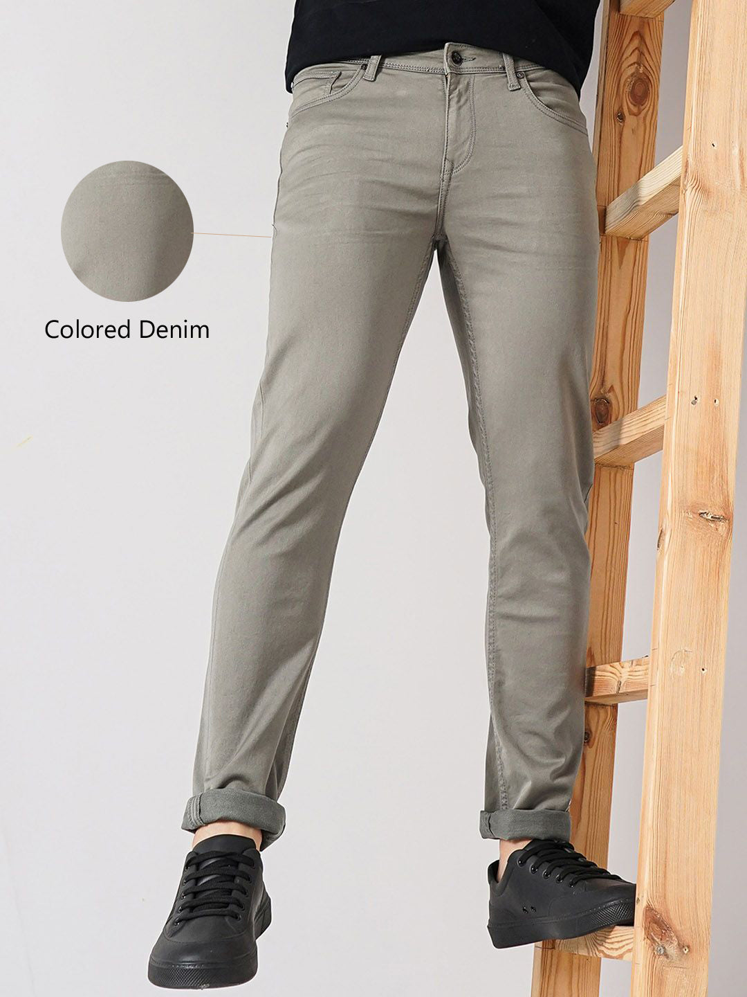 Celio* Cotton Slim Fit Grey Jean