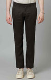 Celio* Linen Slim Fit Brown Trouser