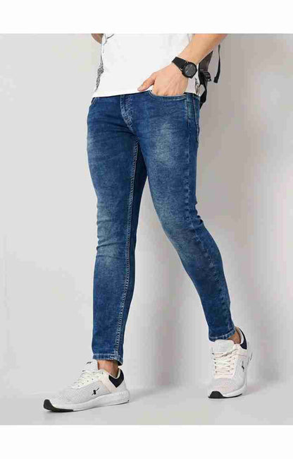 Blue Skinny Ankle Length Jeans