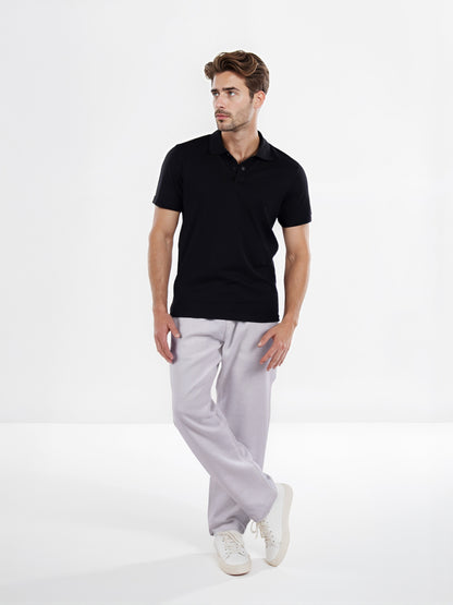 Celio* Chamonix Regular Fit Cotton Black T-Shirt