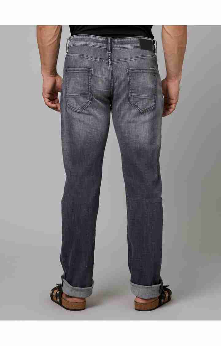 Grey Straight Slim Fit Soft Touch Jeans