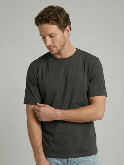 Celio Mens Grey Solid Slim Fit Cotton T-Shirts