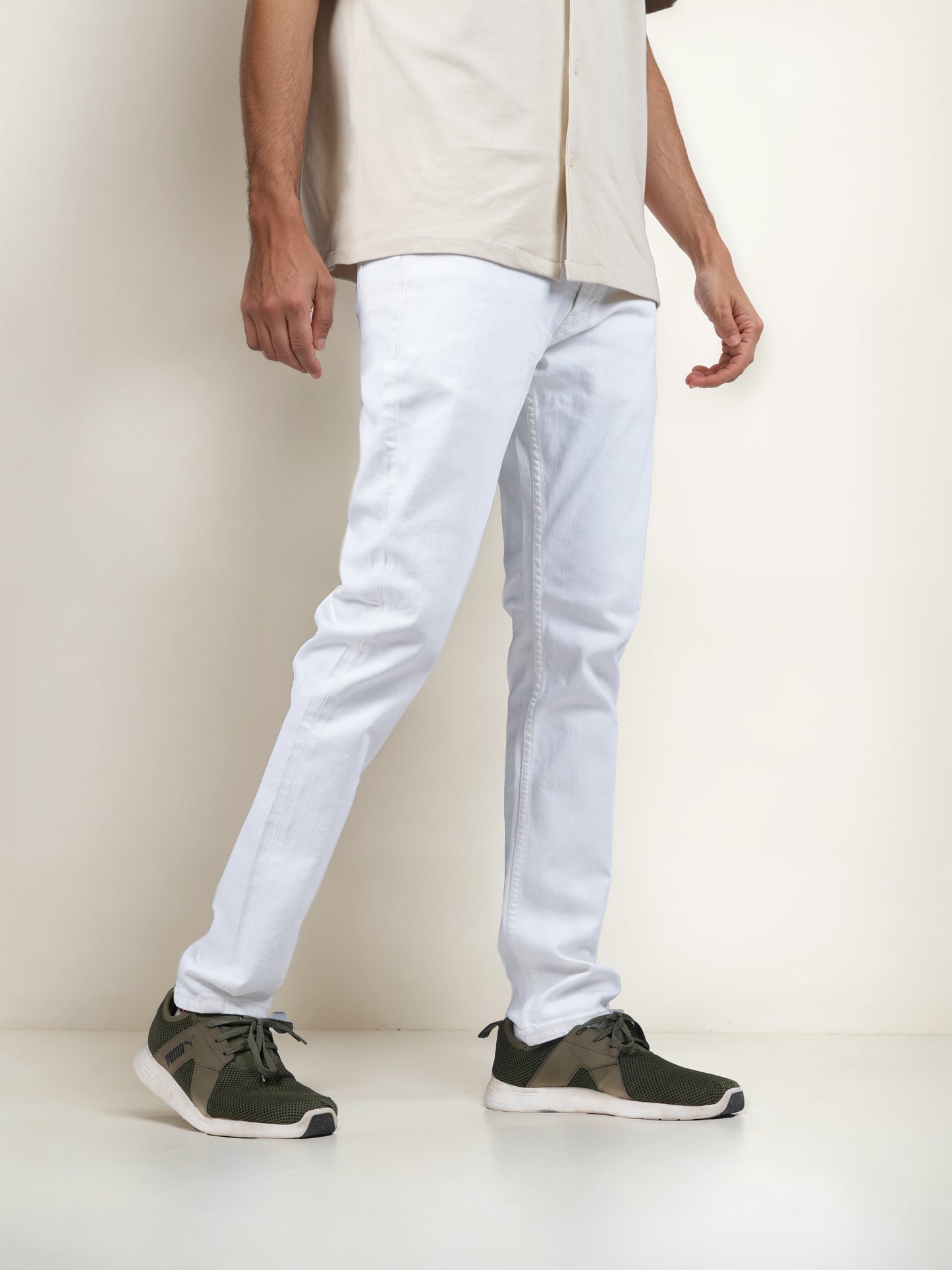 White Slim Fit Jeans