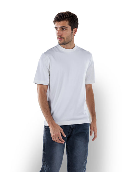 Beige Solid Viscose T-shirt