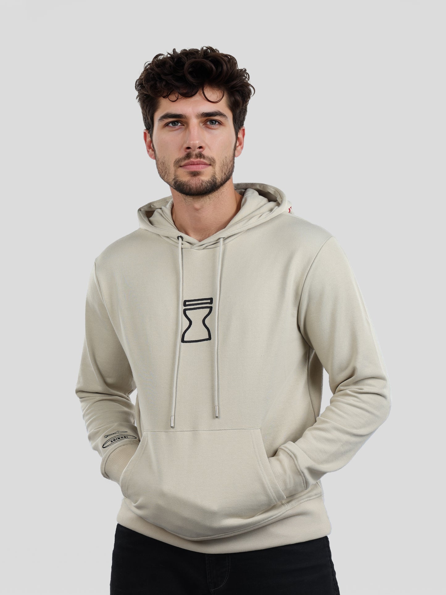 Naruto - Beige Printed Oversized Polyester Sweatshirt