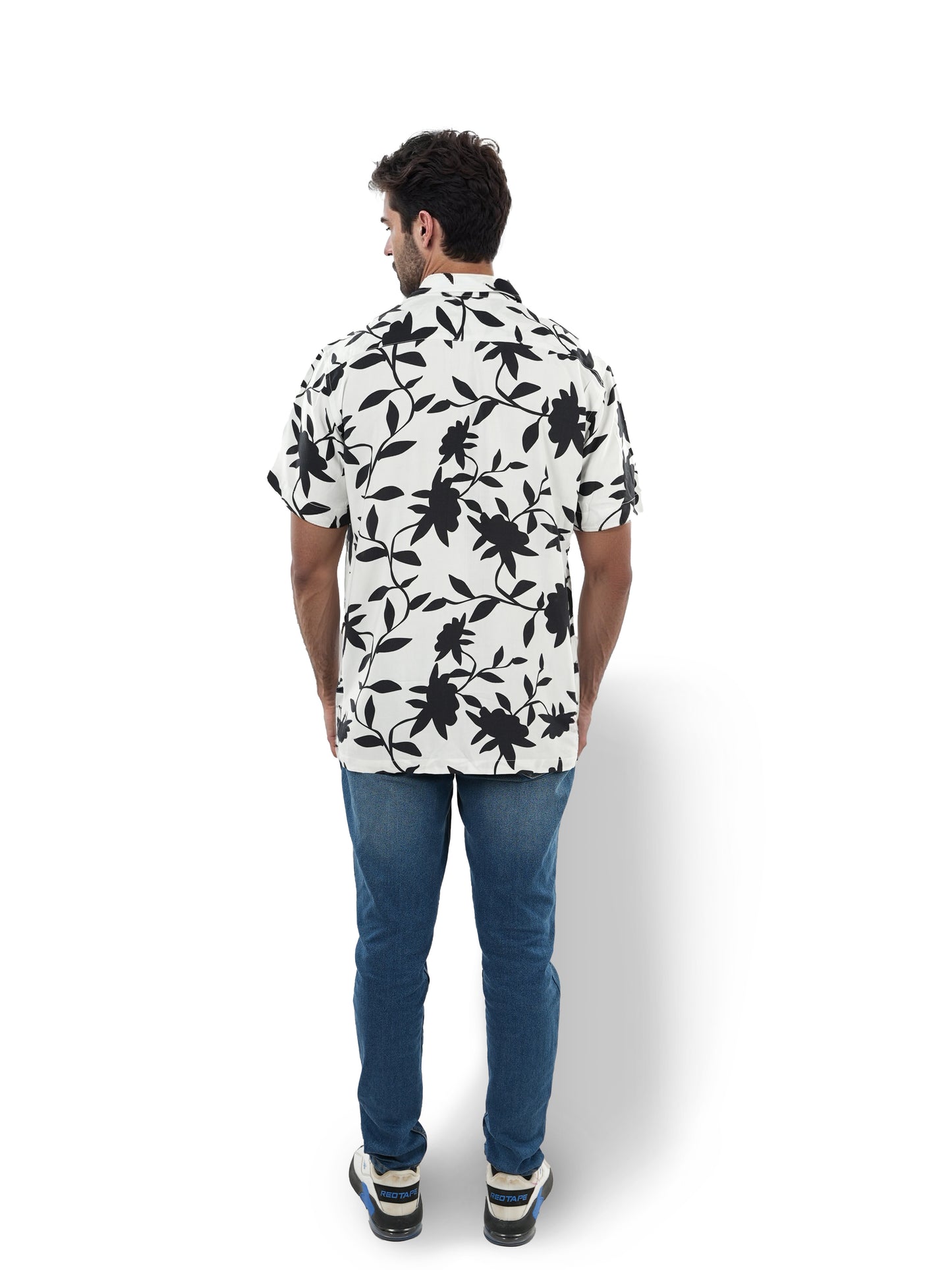 Off White Printed Viscose Shirt