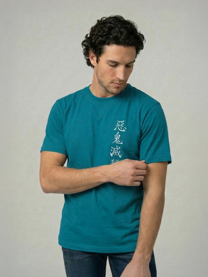 Celio Mens Blue Printed Regular Fit Cotton T-Shirts