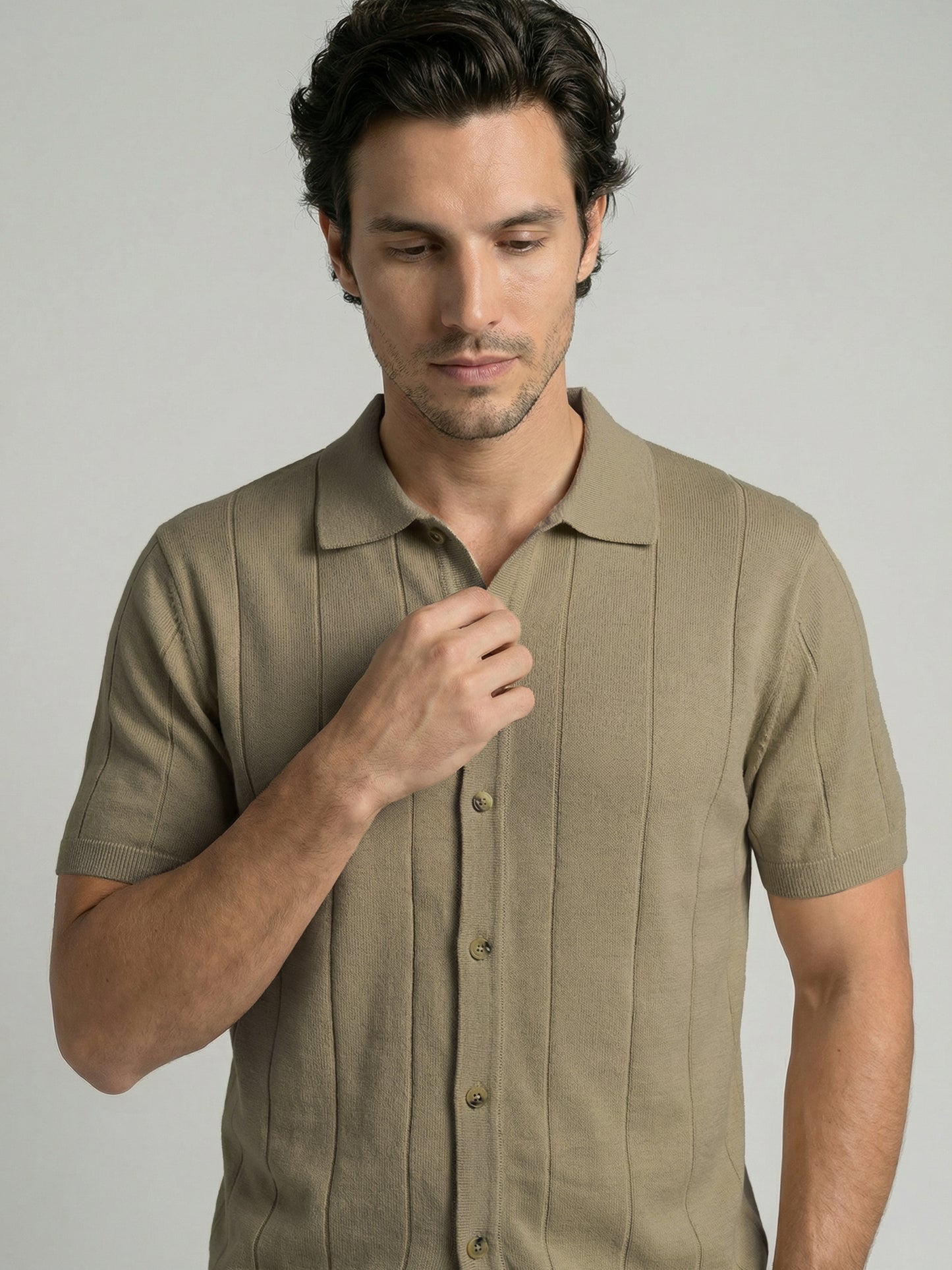 Celio Mens Beige Solid Regular Fit Cotton T-Shirts